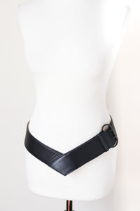 Reptile's House Wide Belt - Black ALL Leather - Waist  / Hip Belt - Large