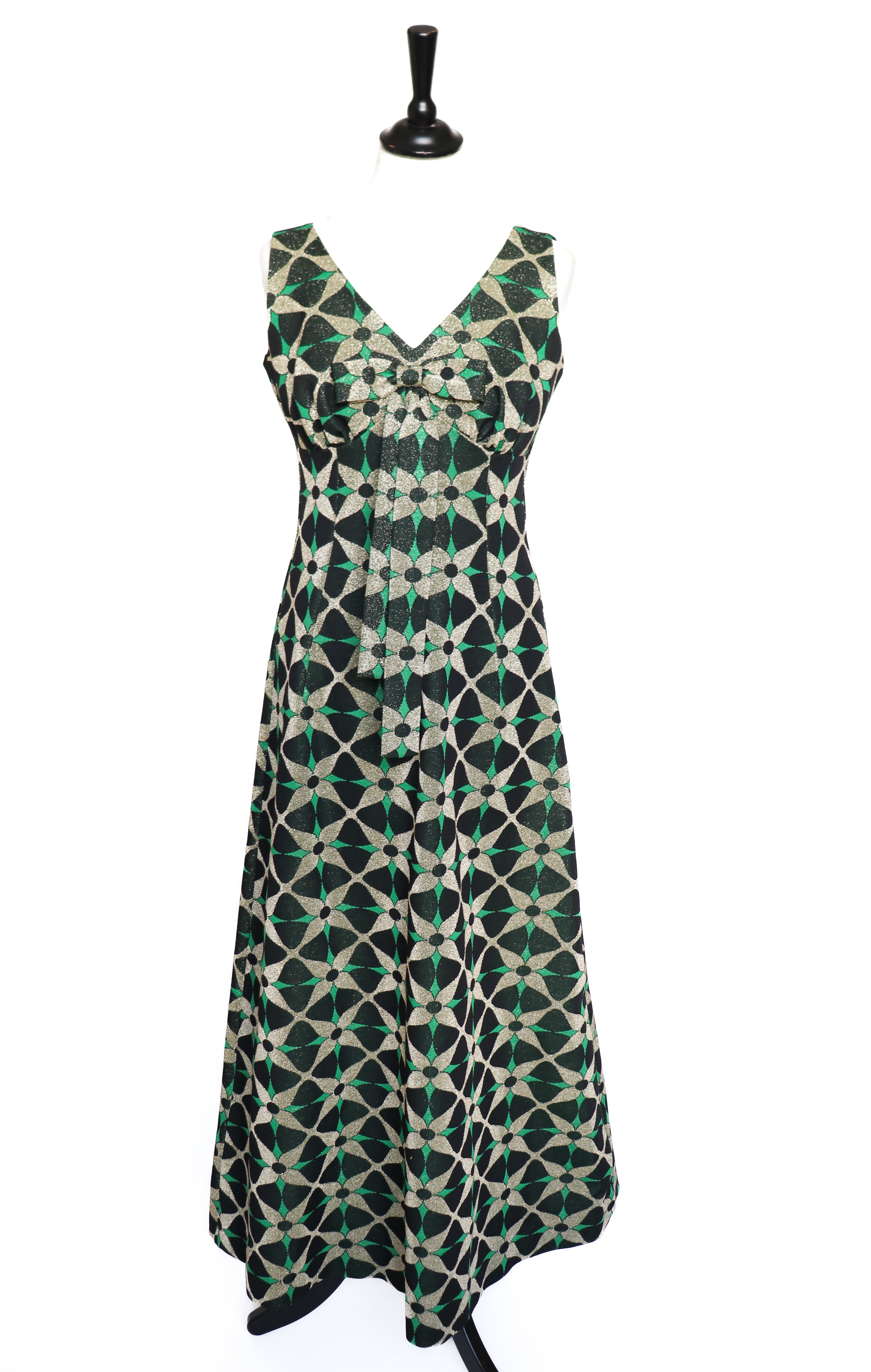 Vintage  Miss Jeannie 1960s Maxi Dress - Evening / Cocktail - Fit S / UK 10