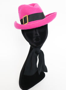 Vintage 1960s Pink Pilgrim Hat  - Wool - Rare Find -  M / L