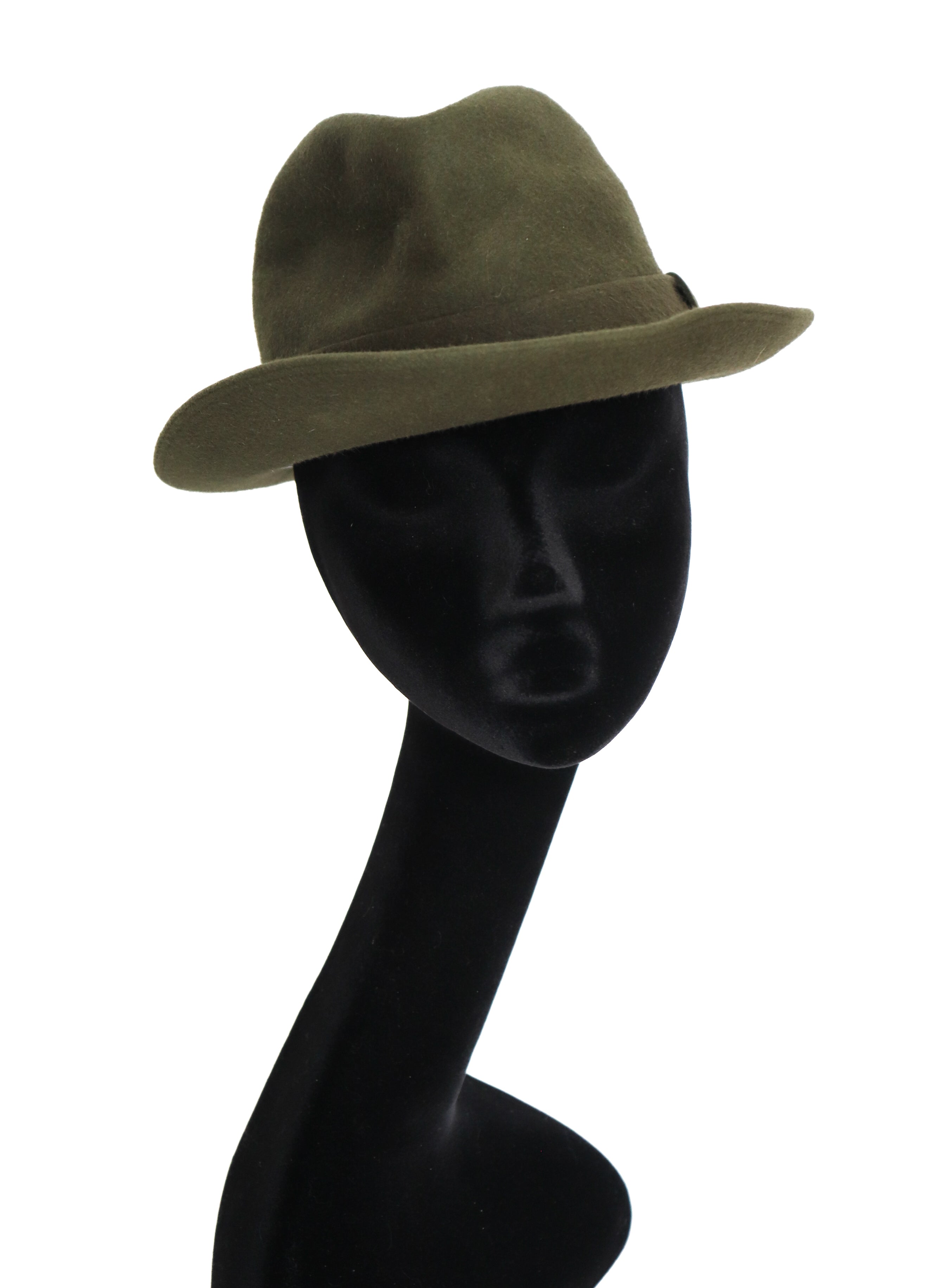 Vintage 1960s Trilby / Fedora Hat - Vanzina Pavia - Green - Small