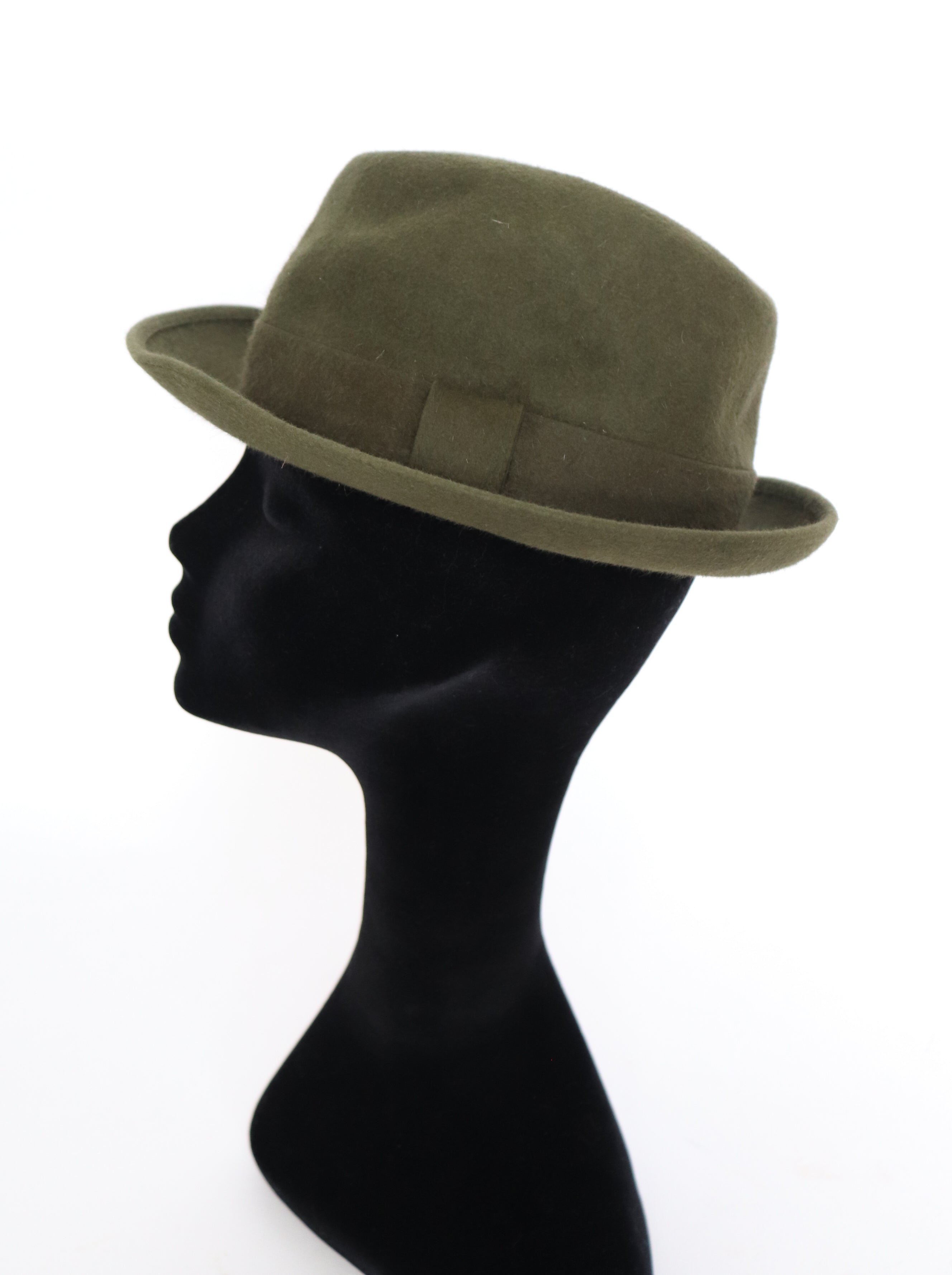 Vintage 1960s Trilby / Fedora Hat - Vanzina Pavia - Green - Small