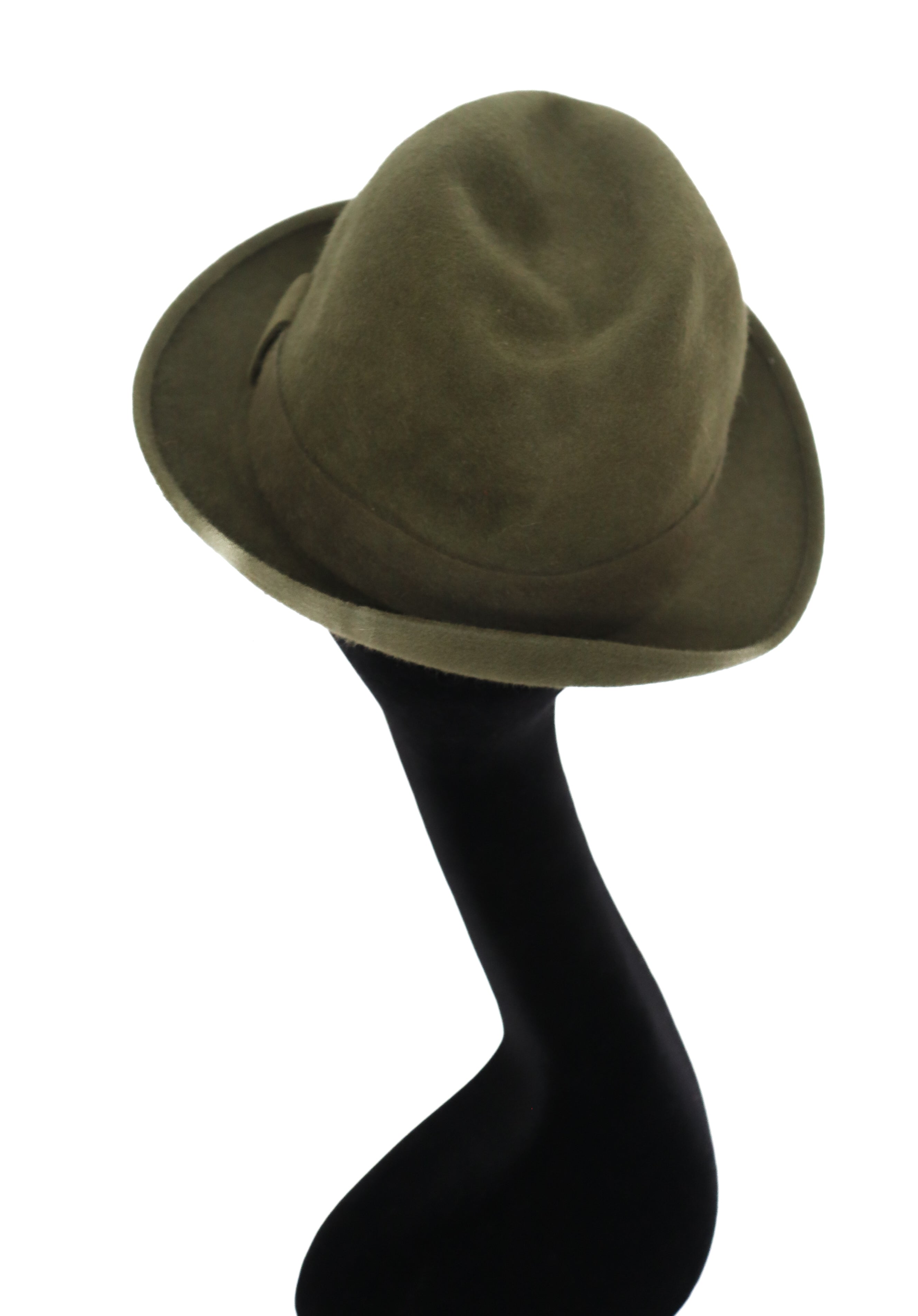 Vintage 1960s Trilby / Fedora Hat - Vanzina Pavia - Green - Small