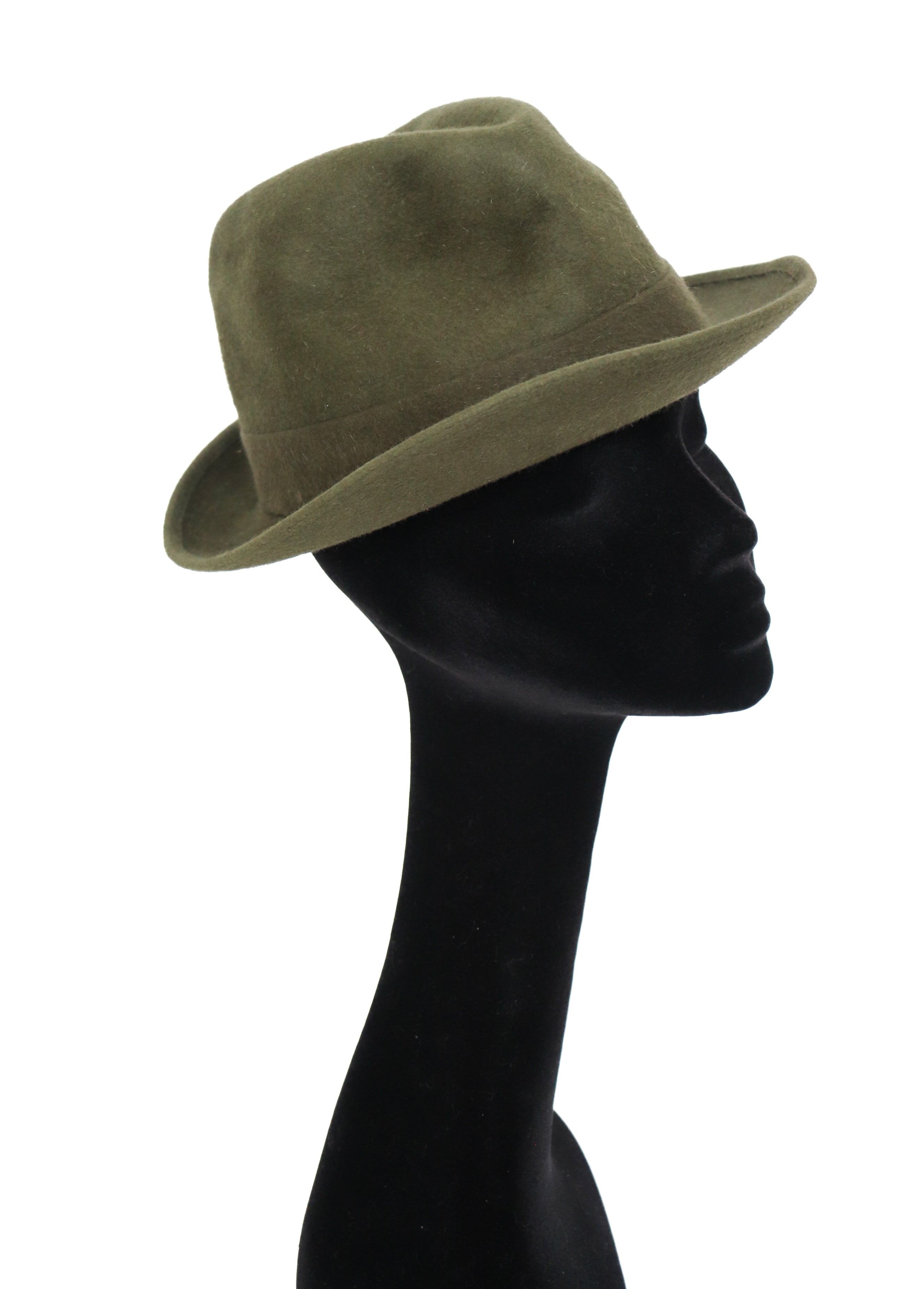 Vintage 1960s Trilby / Fedora Hat - Vanzina Pavia - Green - Small