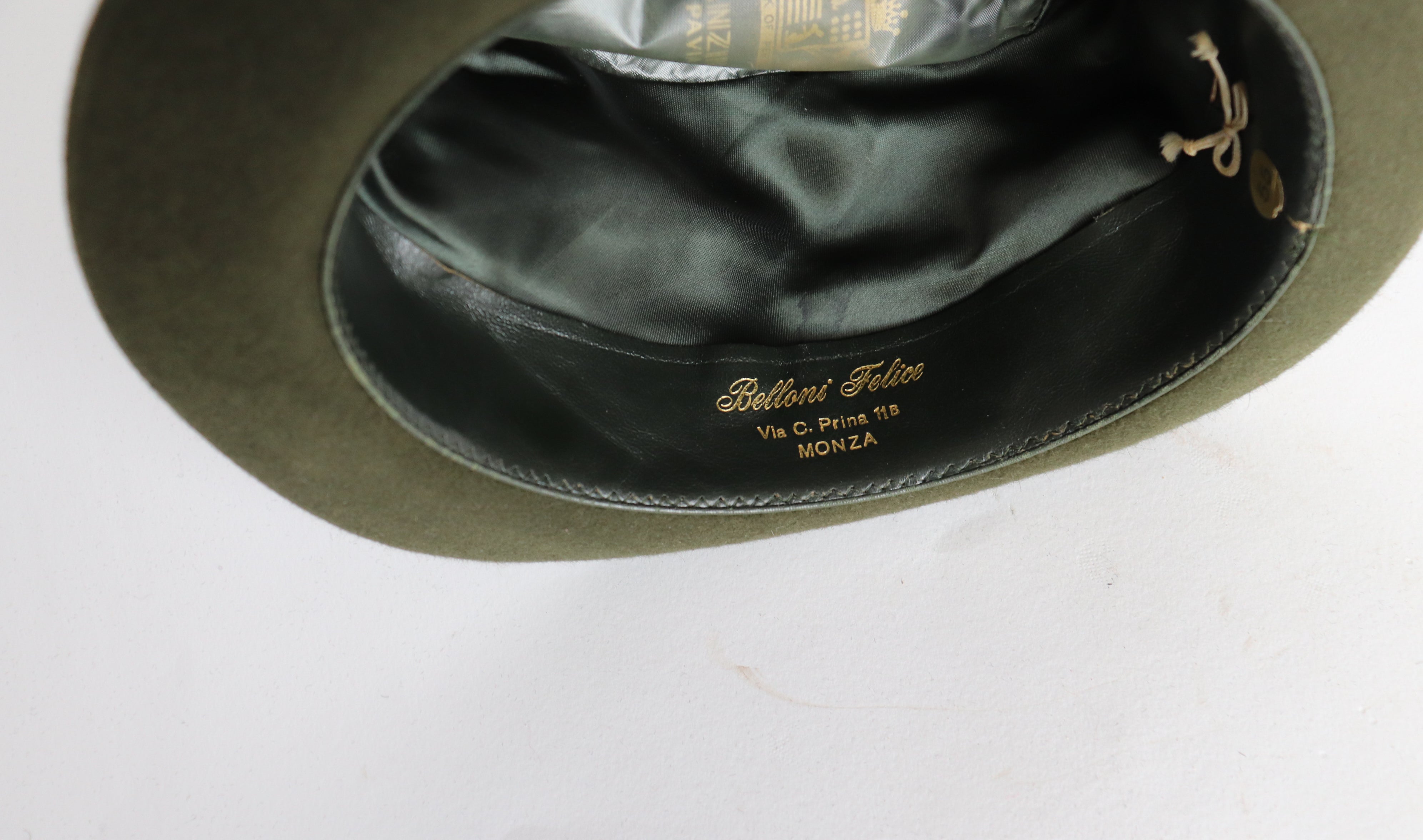Vintage 1960s Trilby / Fedora Hat - Vanzina Pavia - Green - Small