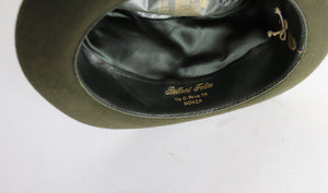 Vintage 1960s Trilby / Fedora Hat - Vanzina Pavia - Green - Small