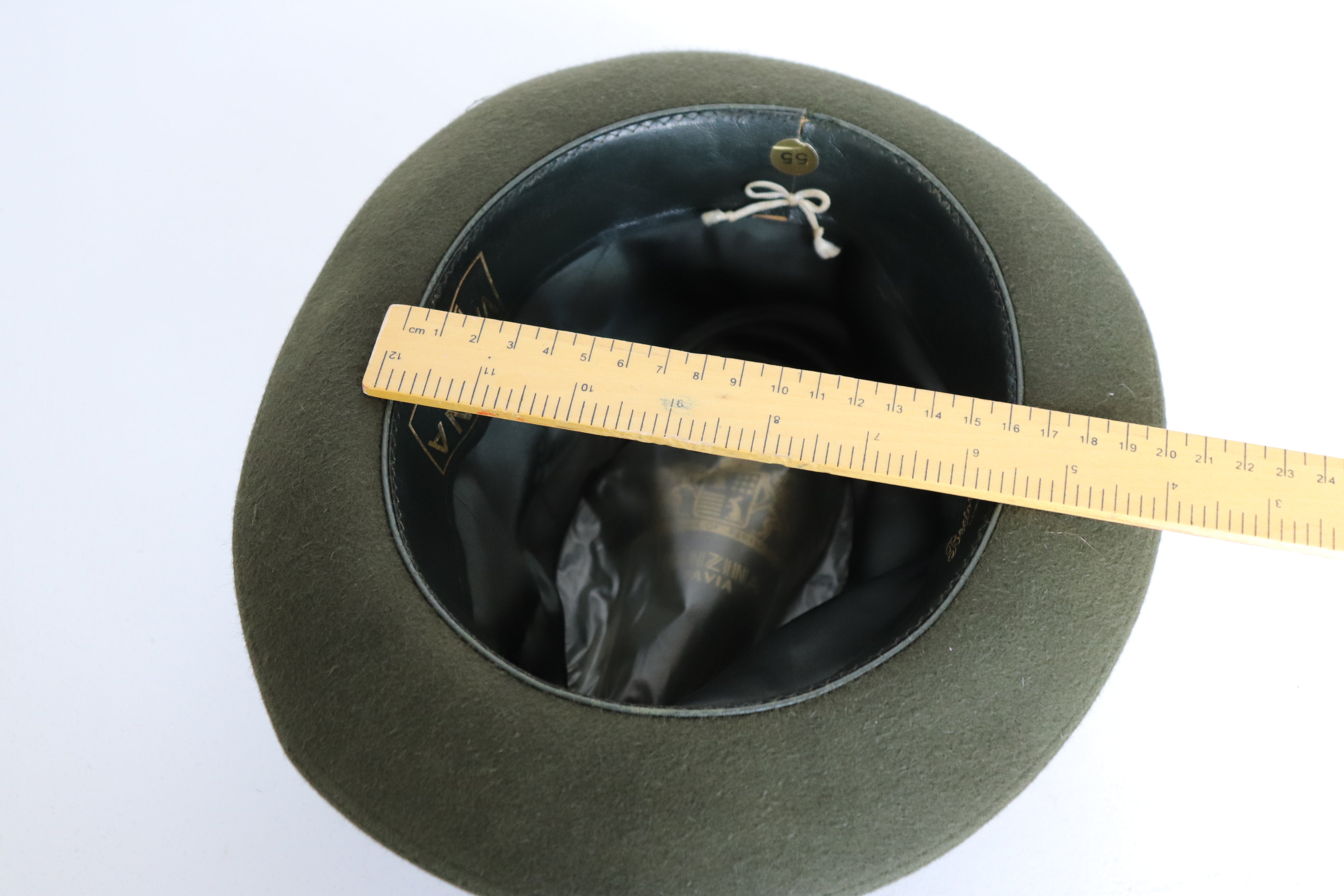 Vintage 1960s Trilby / Fedora Hat - Vanzina Pavia - Green - Small