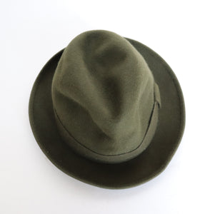 Vintage 1960s Trilby / Fedora Hat - Vanzina Pavia - Green - Small