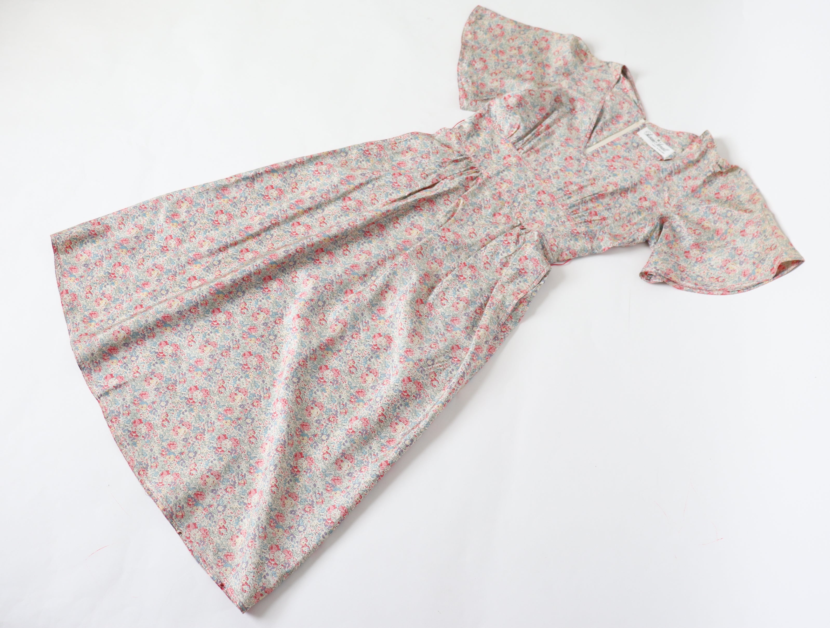 Susan Small Vintage Summer Dress - 1980s - Silk Tea Dress - Fit S / UK 10