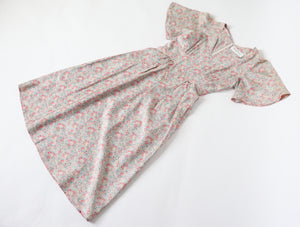 Susan Small Vintage Summer Dress - 1980s - Silk Tea Dress - Fit S / UK 10
