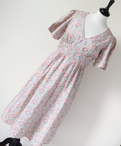 Susan Small Vintage Summer Dress - 1980s - Silk Tea Dress - Fit S / UK 10