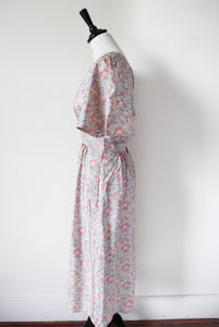 Susan Small Vintage Summer Dress - 1980s - Silk Tea Dress - Fit S / UK 10