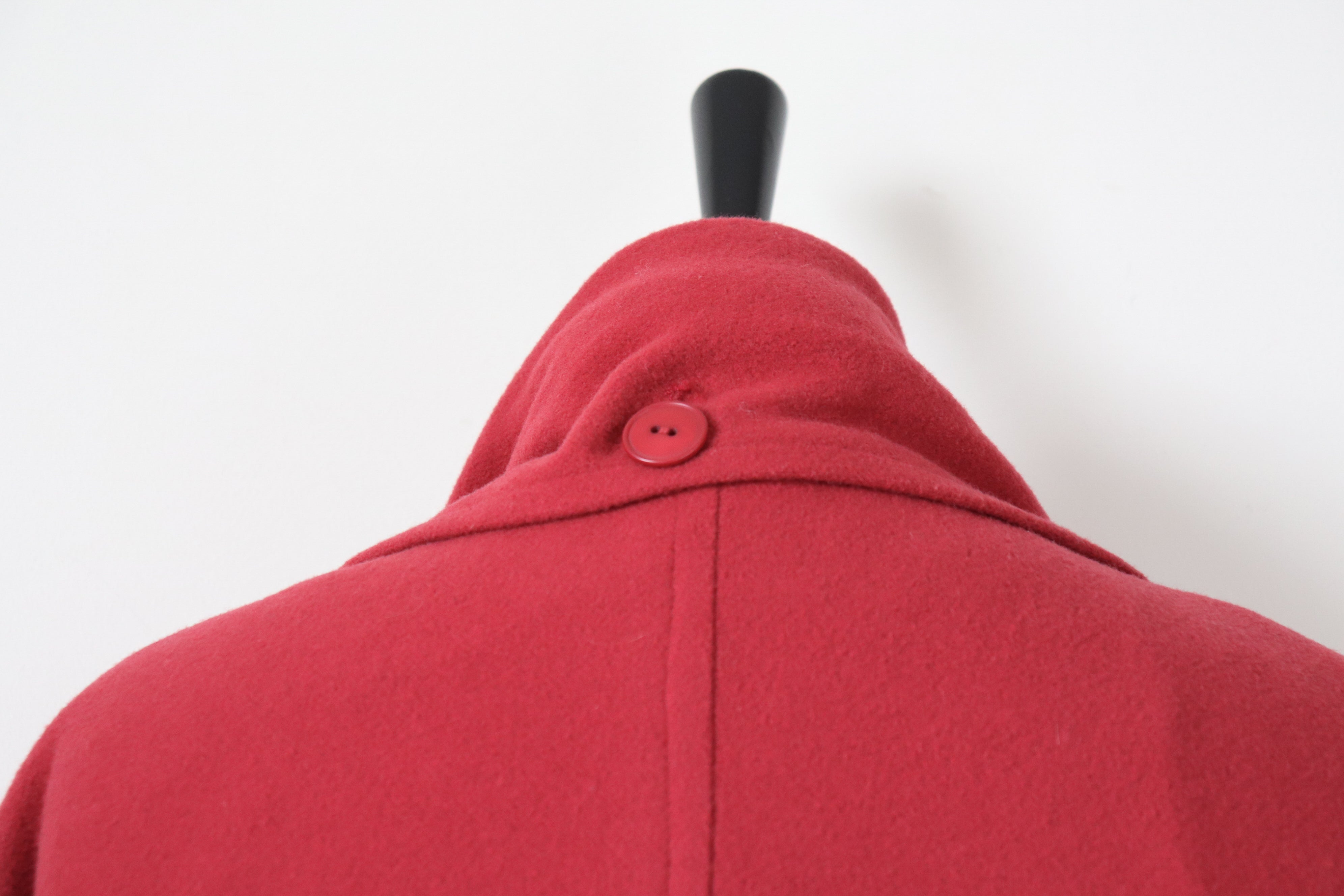 Vintage Pink Red Winter Coat - 100% Wool - Eastex 1990s  - XL / UK 16