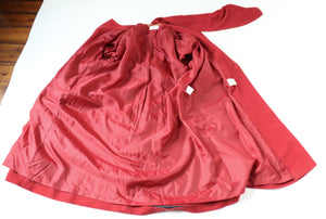 Vintage Pink Red Winter Coat - 100% Wool - Eastex 1990s  - XL / UK 16