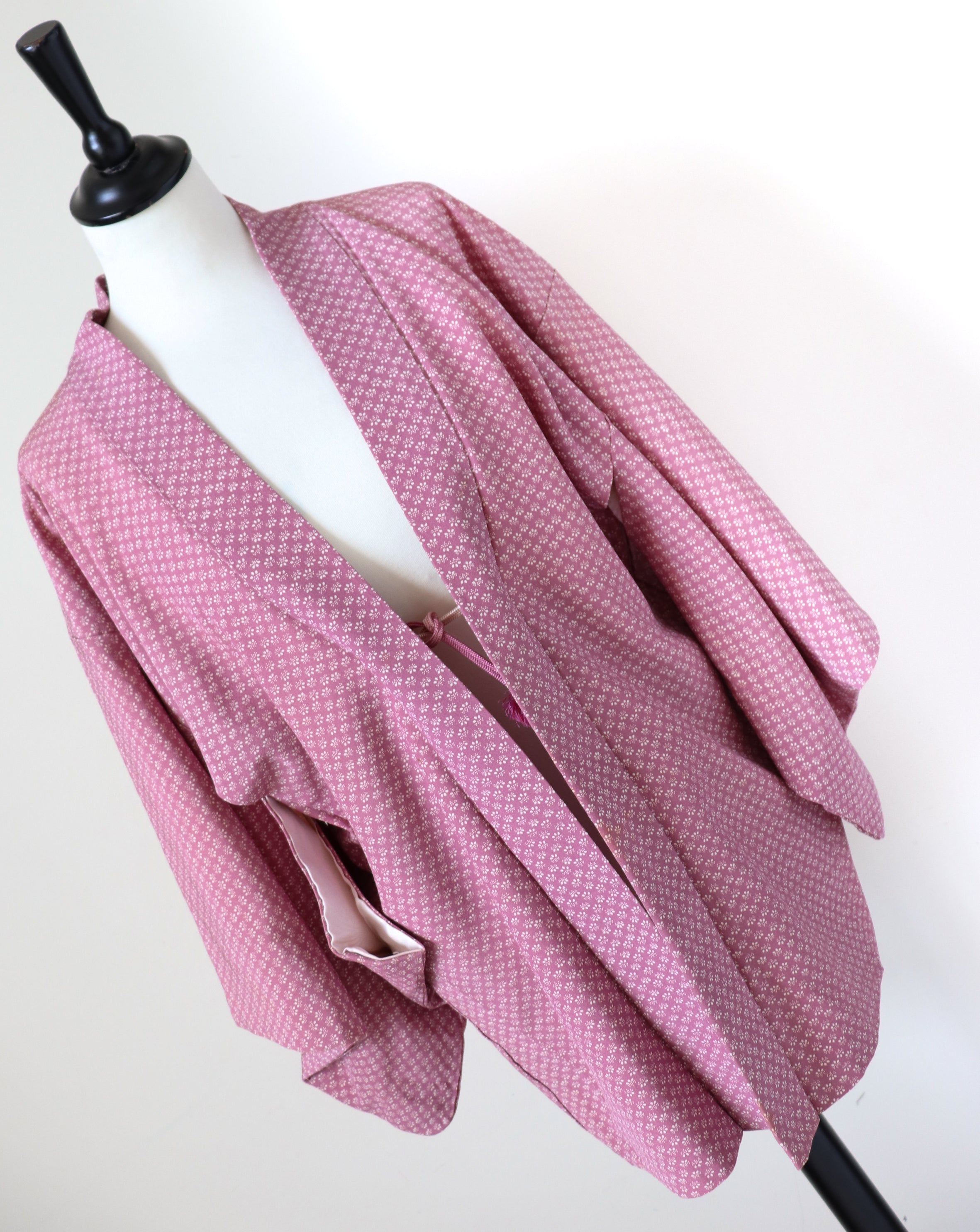 Japanese Kimono Jacket - Pink Spotted Print - Fit  M - UK 12
