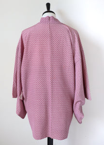 Japanese Kimono Jacket - Pink Spotted Print - Fit  M - UK 12