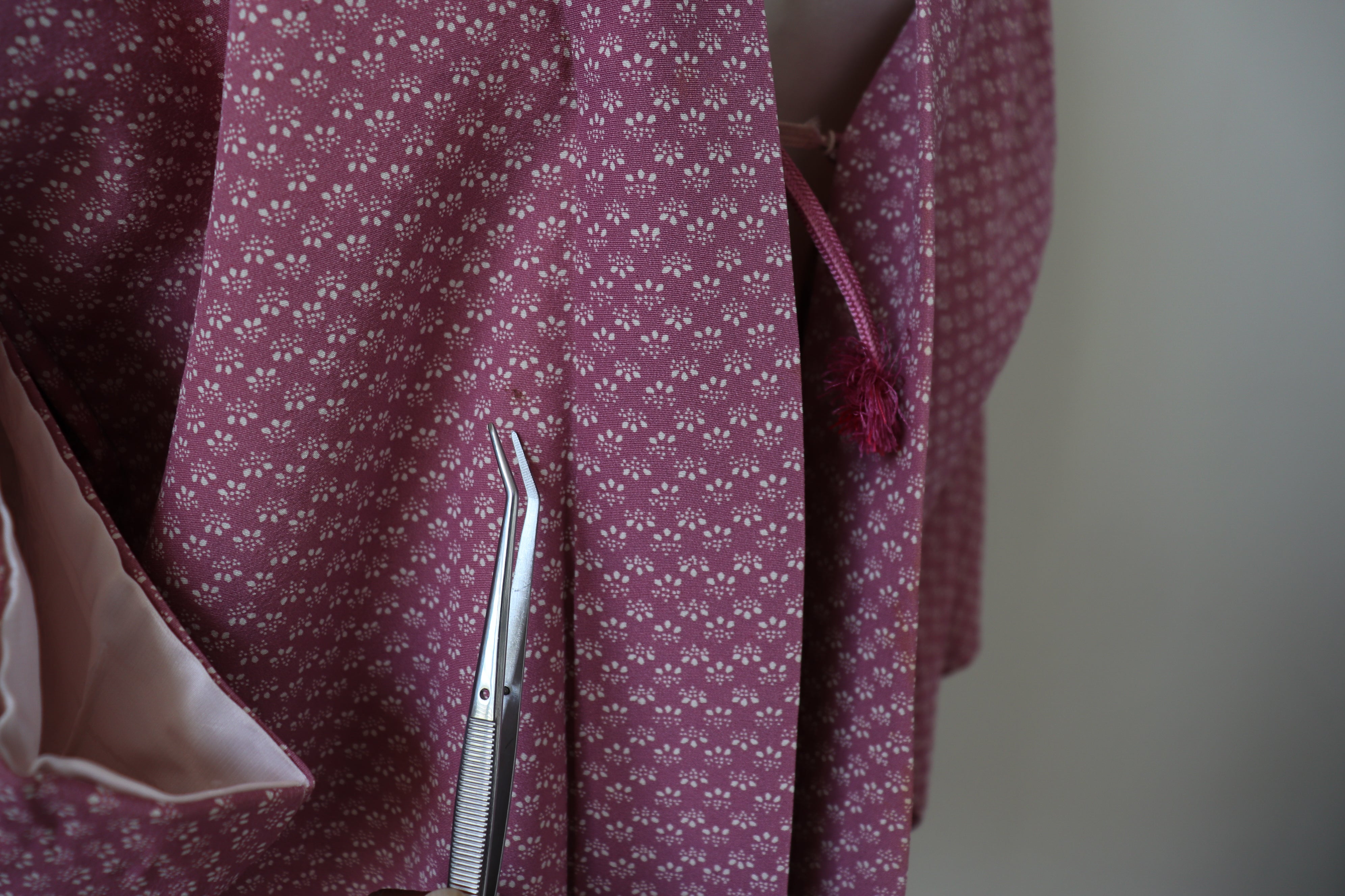 Japanese Kimono Jacket - Pink Spotted Print - Fit  M - UK 12