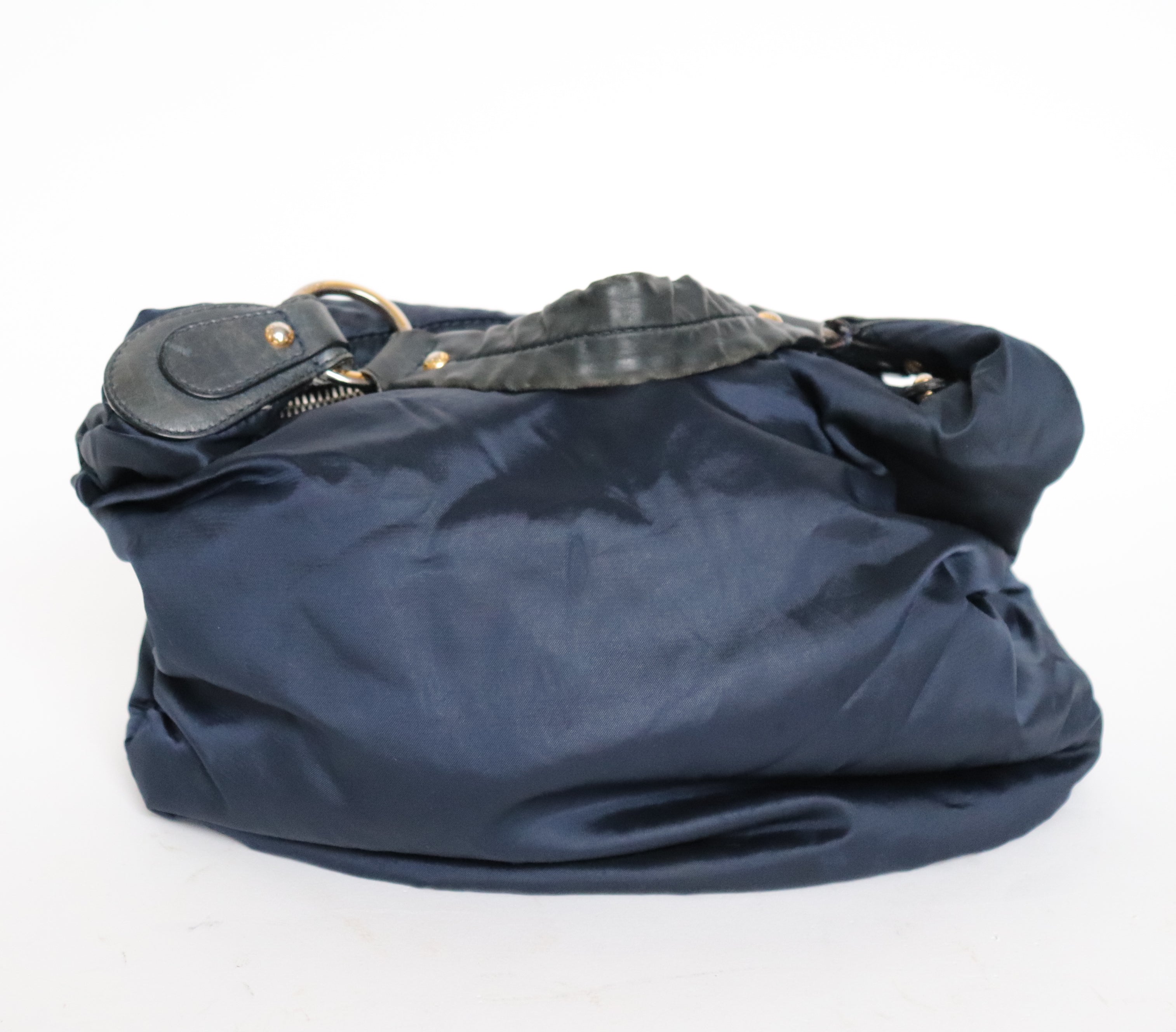Tod’s Nylon Shoulder Bag - Navy Blue - Large