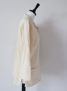 Mondi 1970s Safari Tunic Top - Cream Saharienne - Fit  M / UK 12