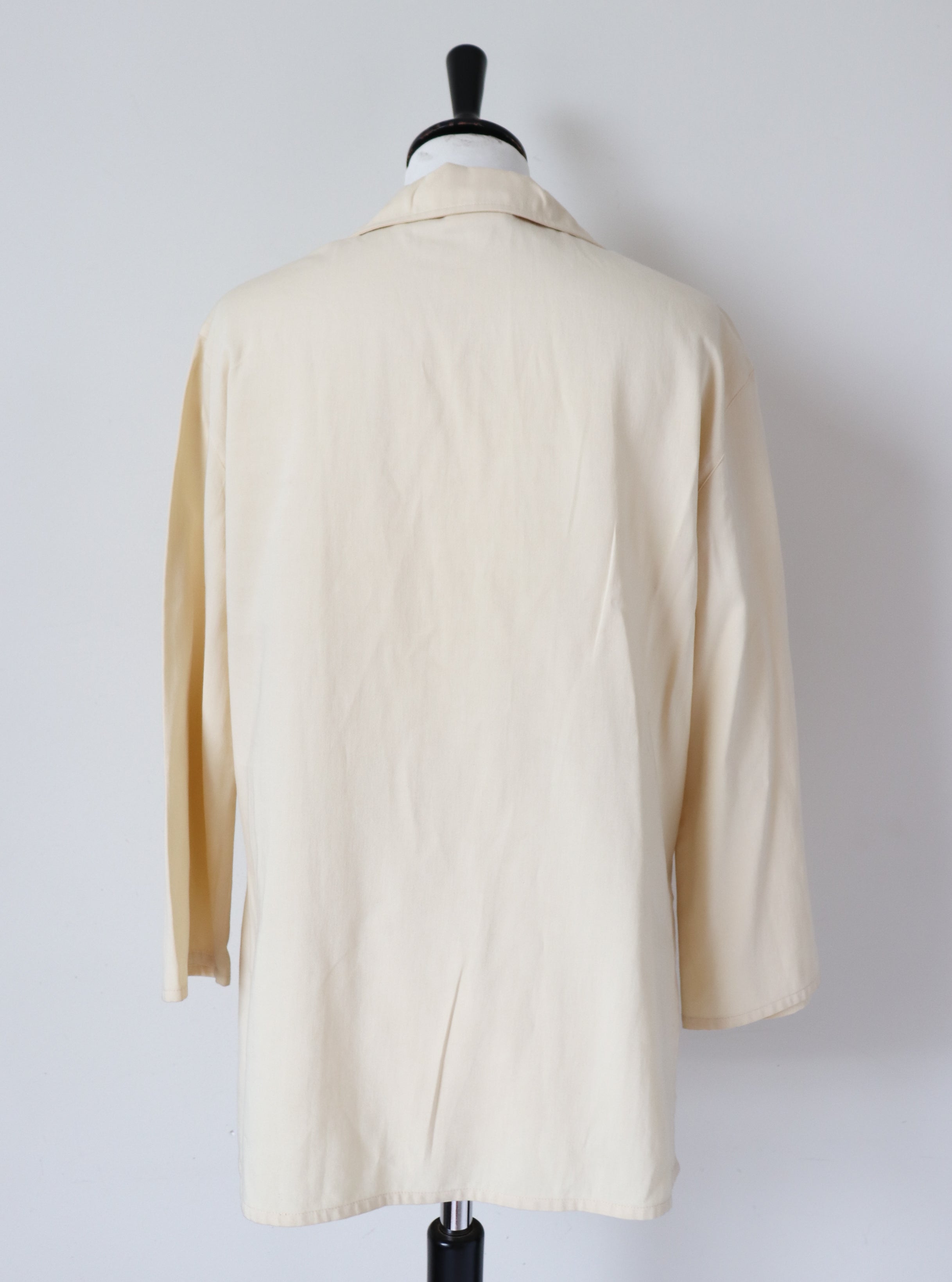 Mondi 1970s Safari Tunic Top - Cream Saharienne - Fit  M / UK 12