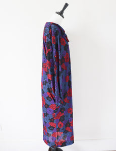 Giovannozzi  Dress - Floral Purple / Red Polyester Jersey - Fit L / UK 14 /  16