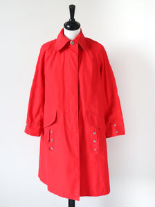 1960s Red Trench Coat - Vintage - Stoffells - Fit S / UK 10