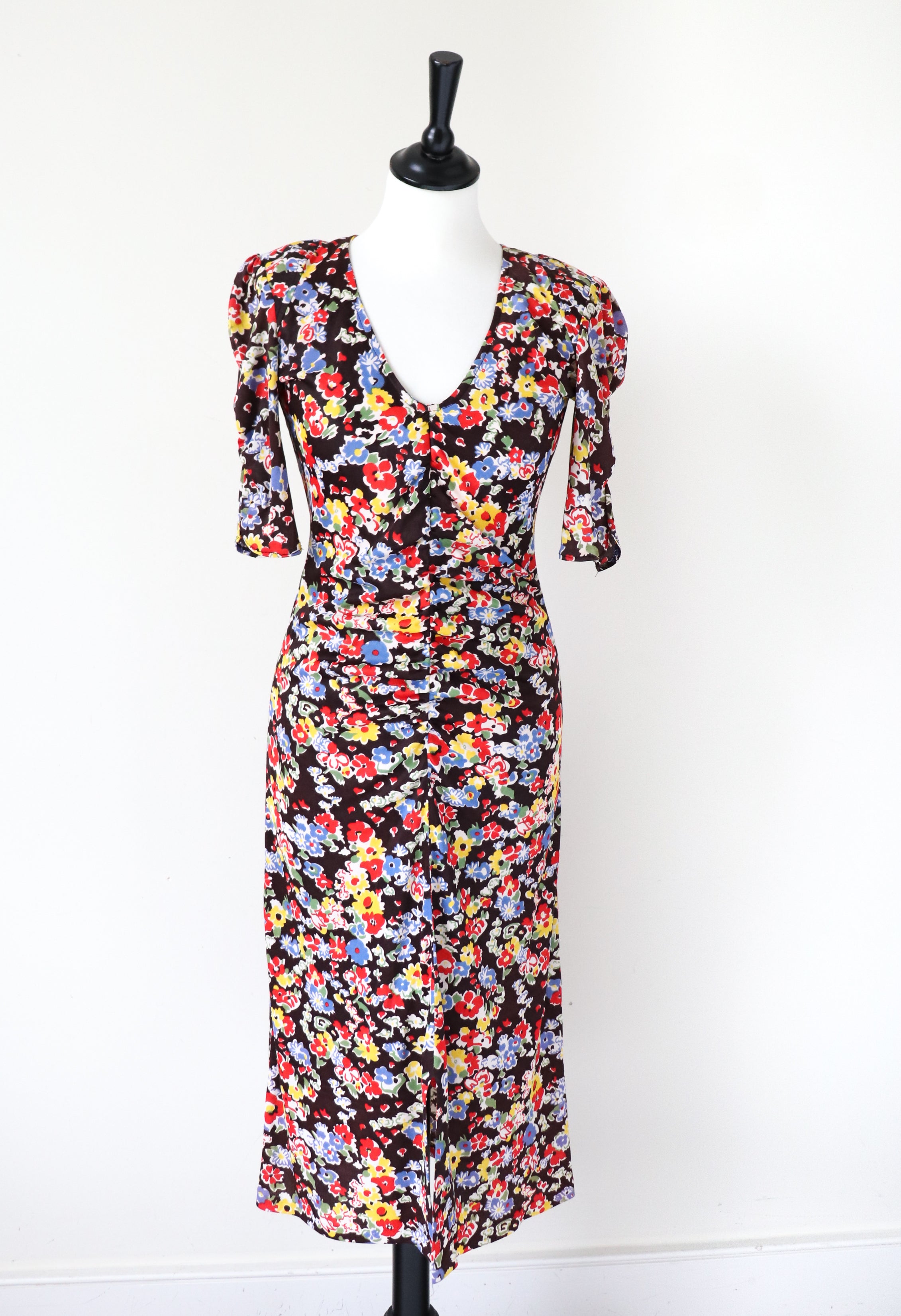 Bus Stop by Lee Bender Dress - Vintage 1970s in 1940s style - Fit UK 8 / 10