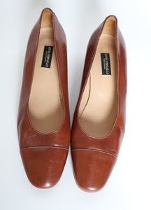 Cap Toe Vintage Pumps - Brown Leather - Livia Vergallo - Label 41 / UK 7.5 / 8