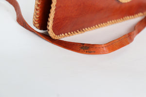 Crossbody Bag / Envelope Clutch - African Leather  - Tan Brown - Small  - Unused