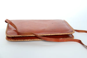 Crossbody Bag / Envelope Clutch - African Leather  - Tan Brown - Small  - Unused