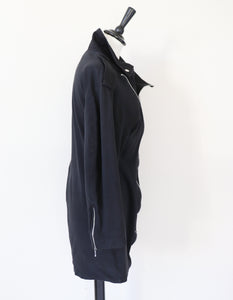 Vintage Black Biker Dress - Romeo Pour Juliette - Jersey  Dress - M / UK 12