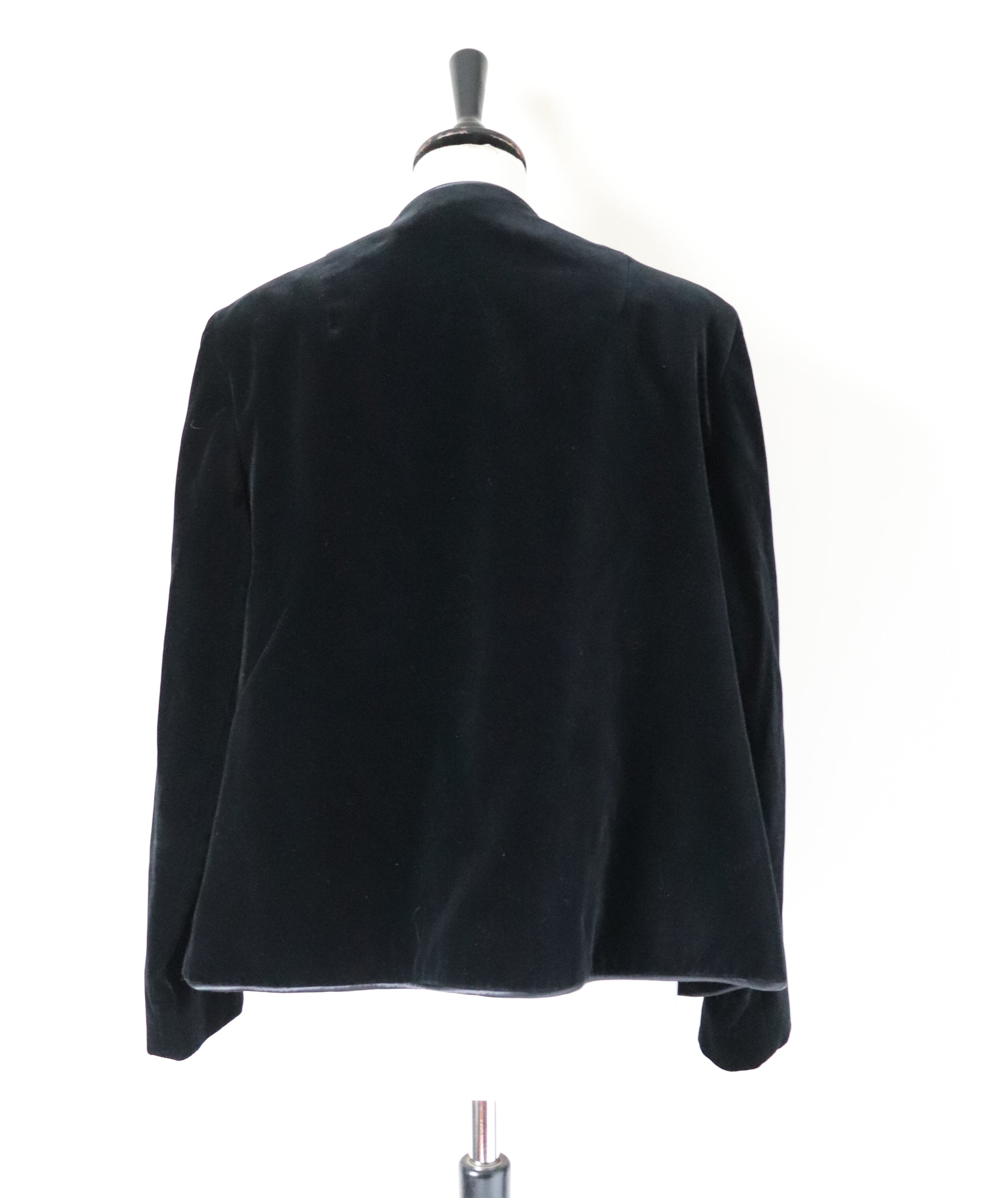 Eastex Vintage Collarless Black Velvet Jacket  - Evening -  XXL - UK 18