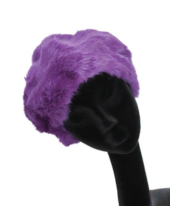 Edward Mann Purple Fur Beret Hat - Vintage 1960s - Large