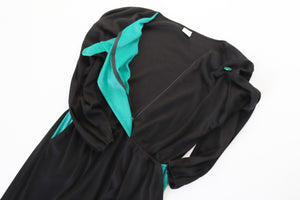 Vintage 1980s Jumpsuit - Black / Green -  Fit XL / UK 16