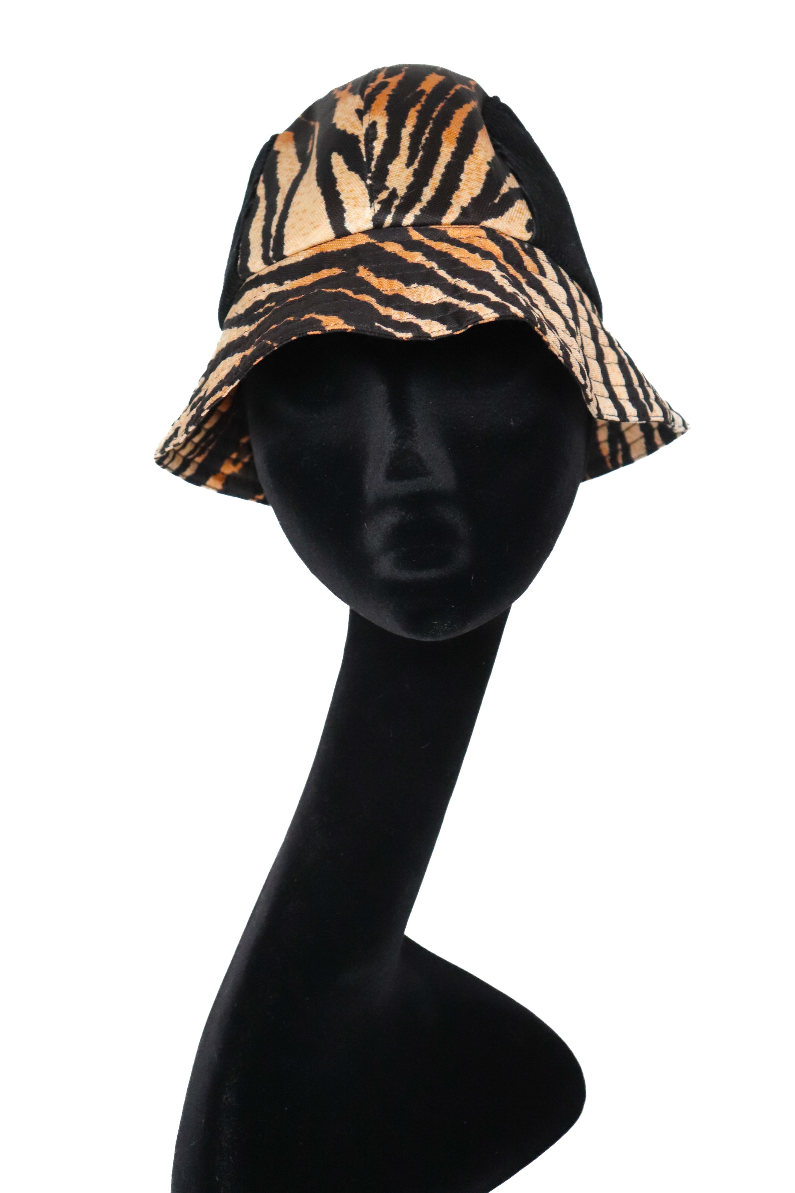 Edward Mann Ladies Bucket Hat - Tiger Print - Vintage 1960s - Small