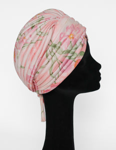 Mitzi 1960s Ladies Turban Hat - Pink Polyester  - Large