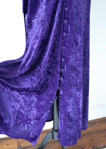 Crushed Velvet Berketex Dress - Purple - Label UK 22 - Fit XXL / UK 18