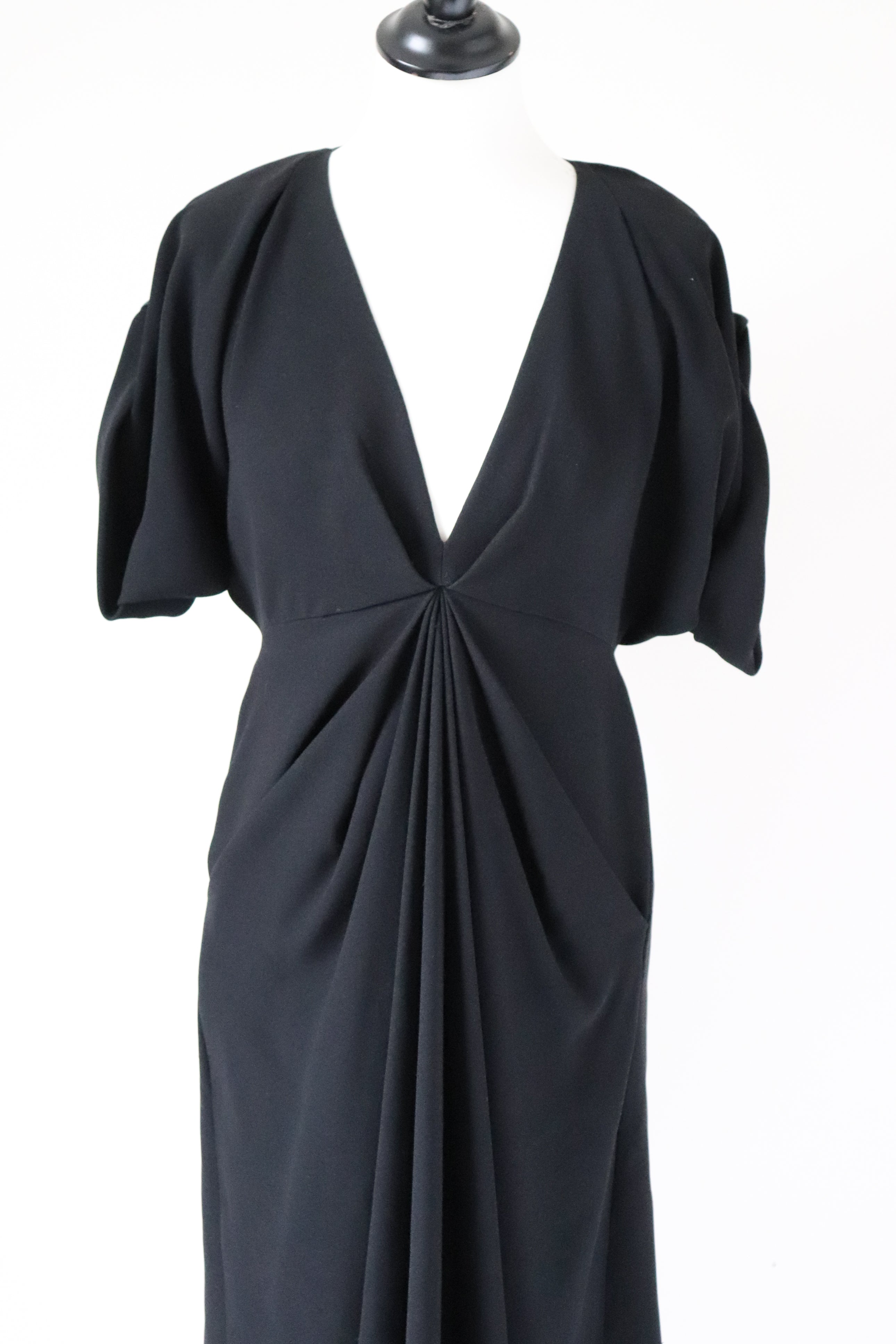 Willow Black Dress - Empire Waist - AUS / UK 8 - Fit XS