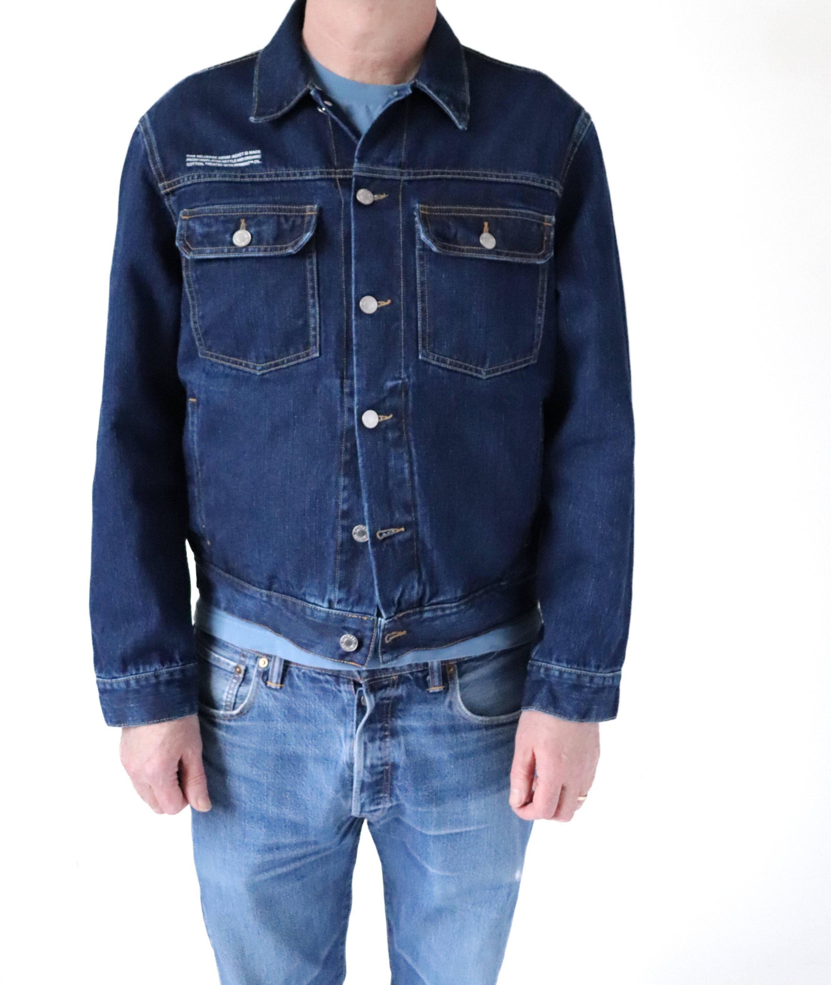 Pangaia Nettle Denim Jacket  - Blue Rinse Wash - M / L - Unisex