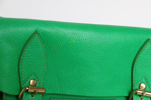 Small Green Leather Satchel Bag - Beirut Satchel - Crossbody Bag