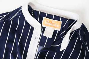 Berketerx Vintage Shirt  Dress - Blue / White Striped - Fit L / UK 14