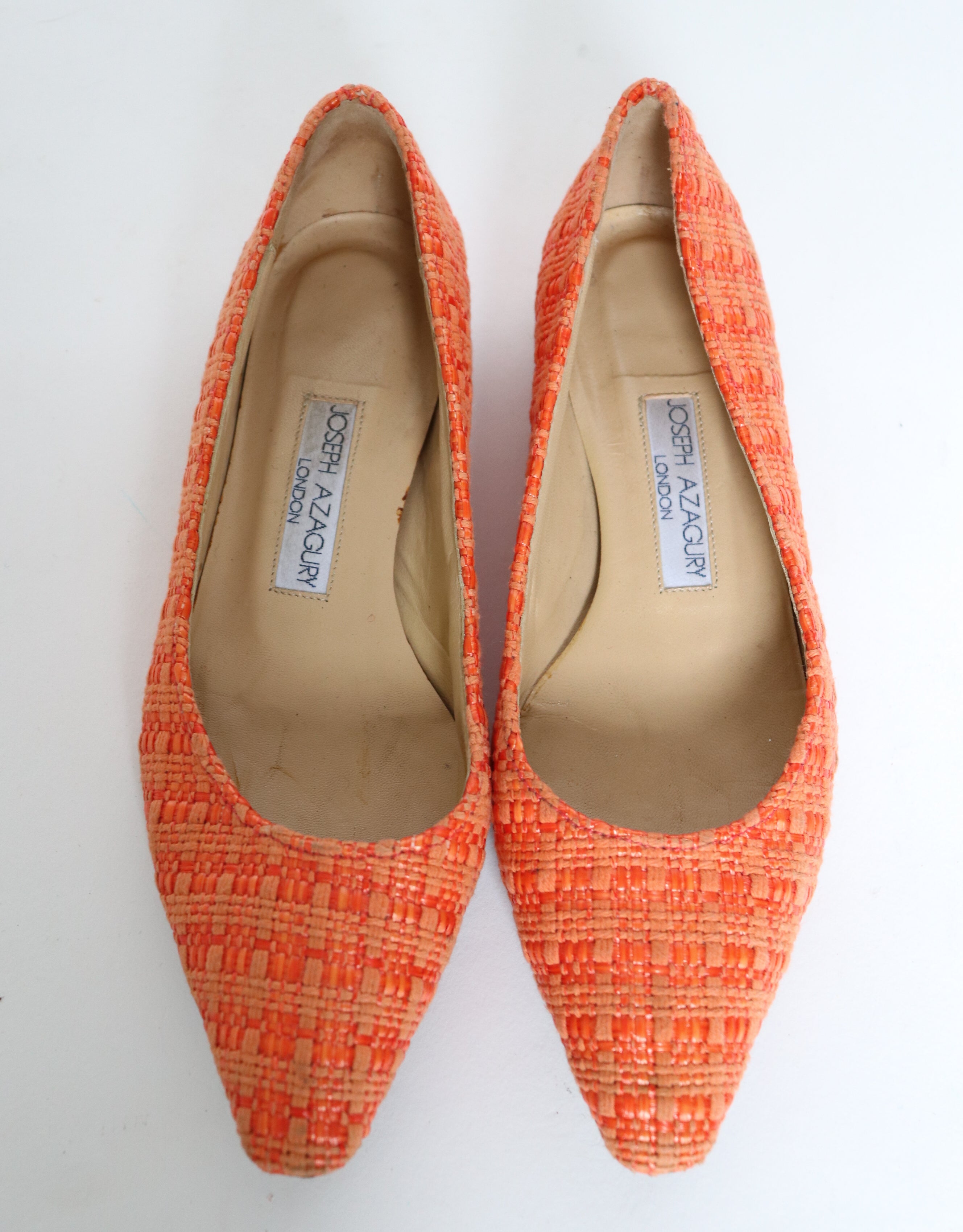 Joseph Azagury Raffia Flat Pumps - Orange - 36 /  / UK 3