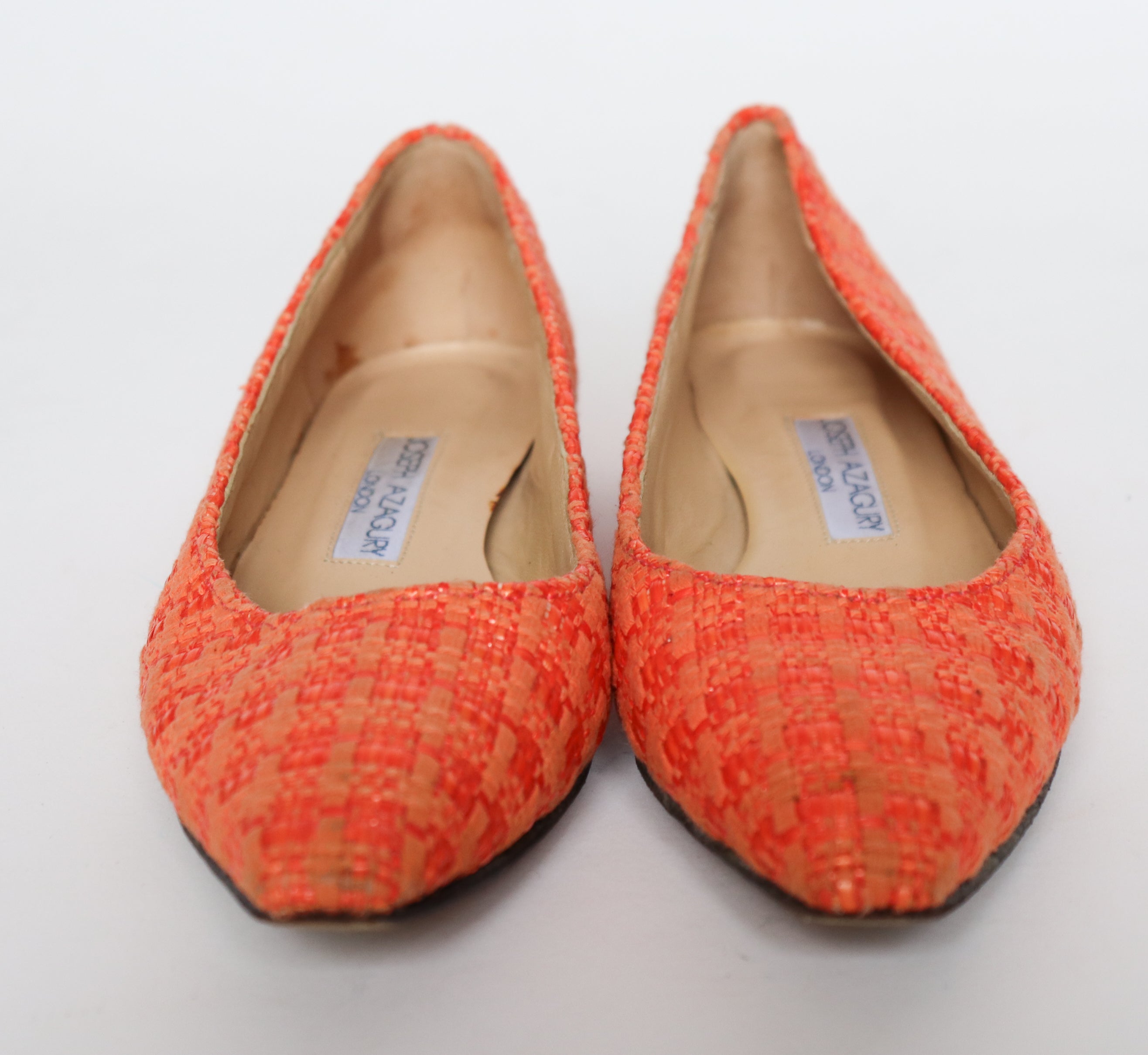 Joseph Azagury Raffia Flat Pumps - Orange - 36 /  / UK 3