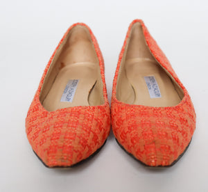 Joseph Azagury Raffia Flat Pumps - Orange - 36 /  / UK 3