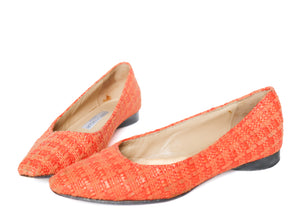 Joseph Azagury Raffia Flat Pumps - Orange - 36 /  / UK 3