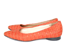 Joseph Azagury Raffia Flat Pumps - Orange - 36 /  / UK 3