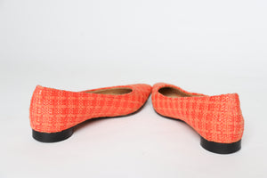 Joseph Azagury Raffia Flat Pumps - Orange - 36 /  / UK 3