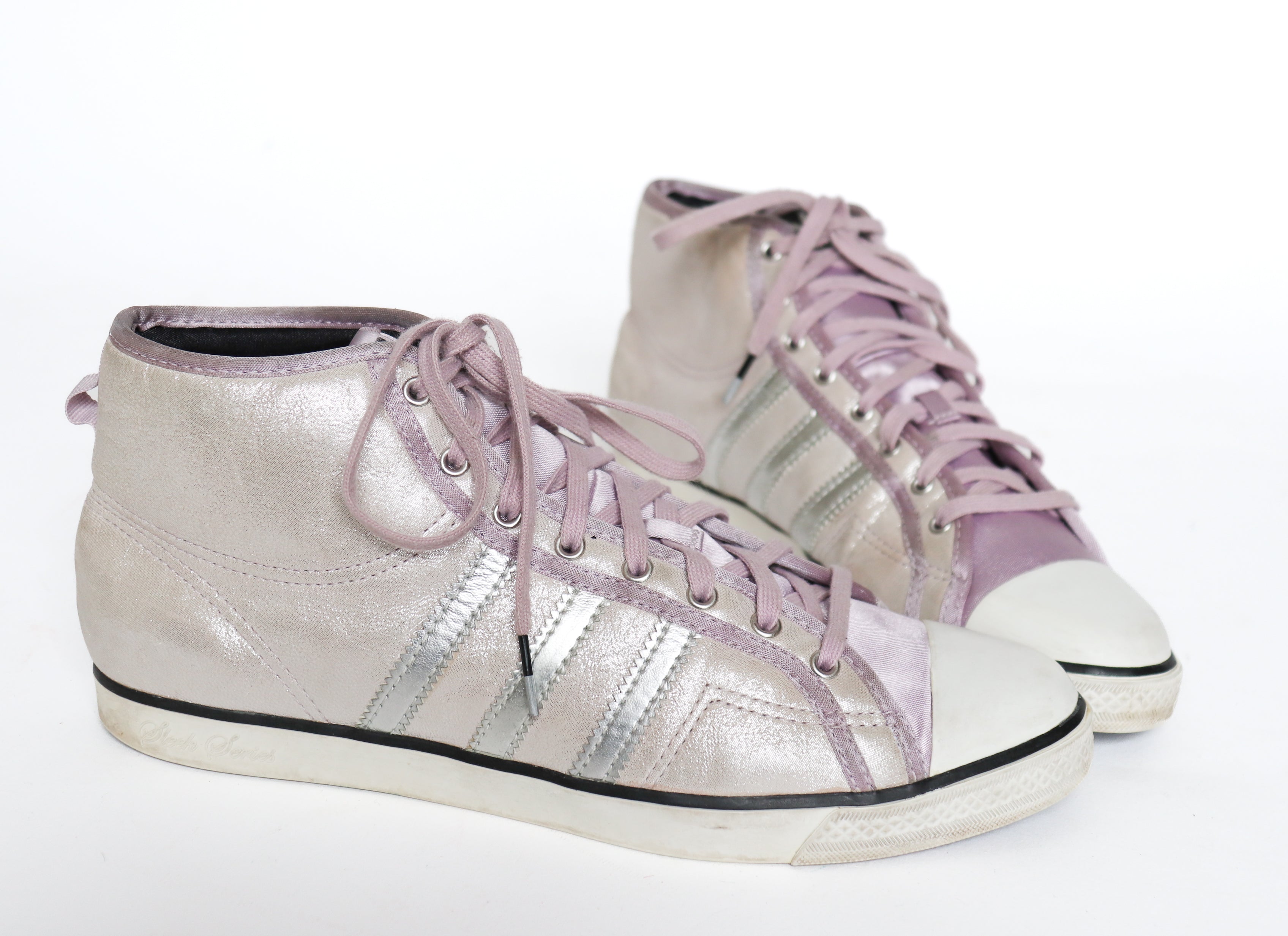 Adidas Sleek Series High Tops - Pink - Label US 8.5 / UK 7 - Fit  39 / UK 6