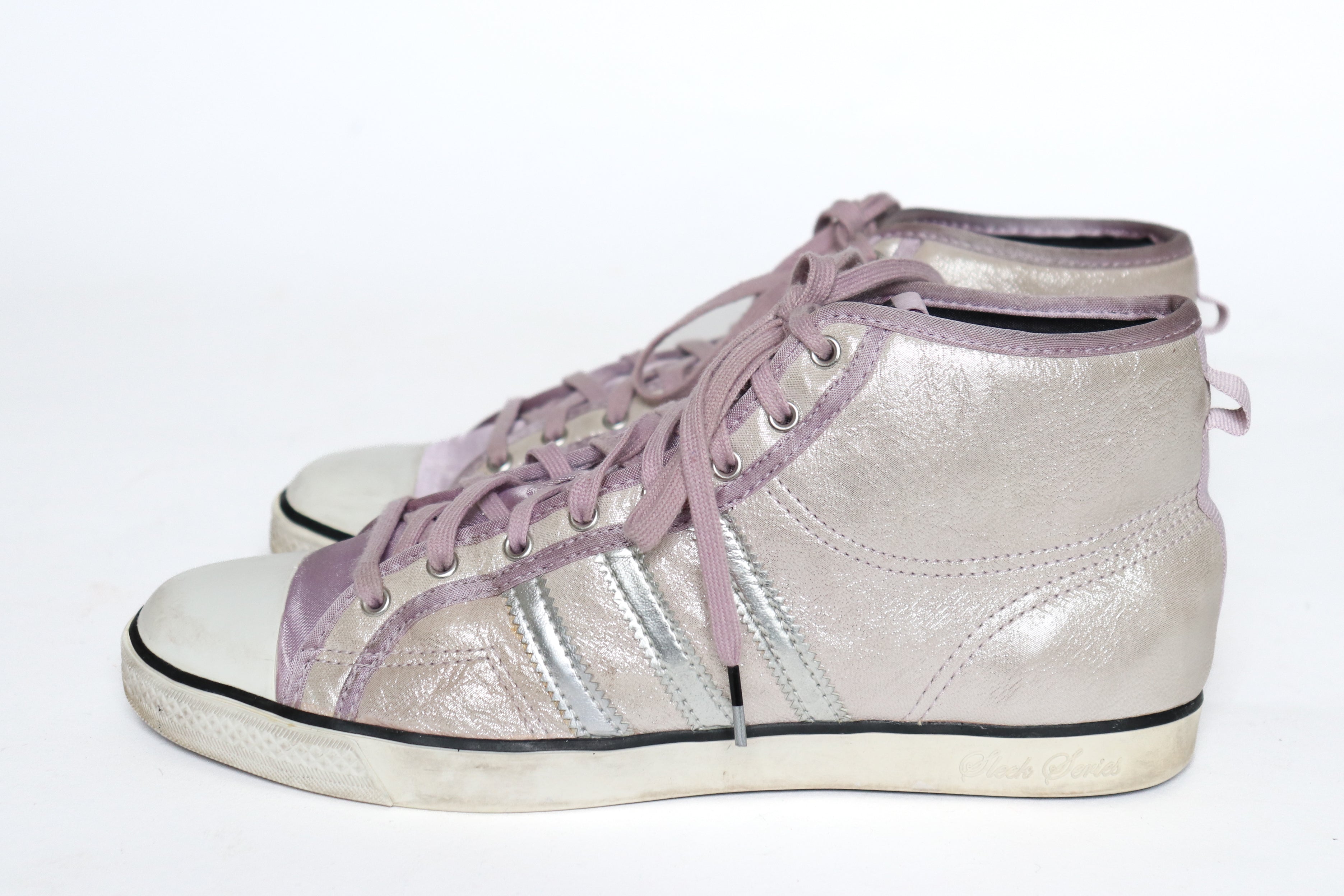 Adidas Sleek Series High Tops - Pink - Label US 8.5 / UK 7 - Fit  39 / UK 6