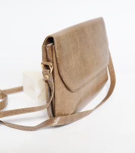 Kurt Geiger Vintage Shoulder / Crossbody Bag - Beige Brown - 1980s - Small