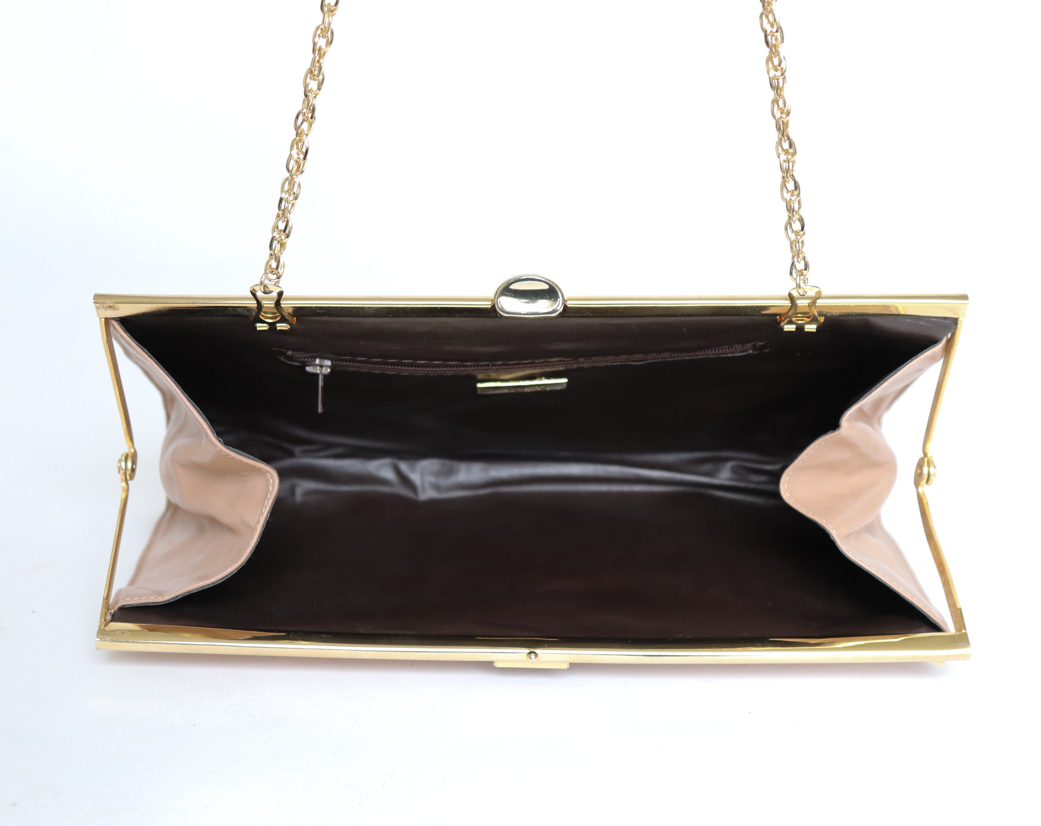 Renata Vintage Shoulder / Clutch Bag - Beige Leather - 1980s - Small